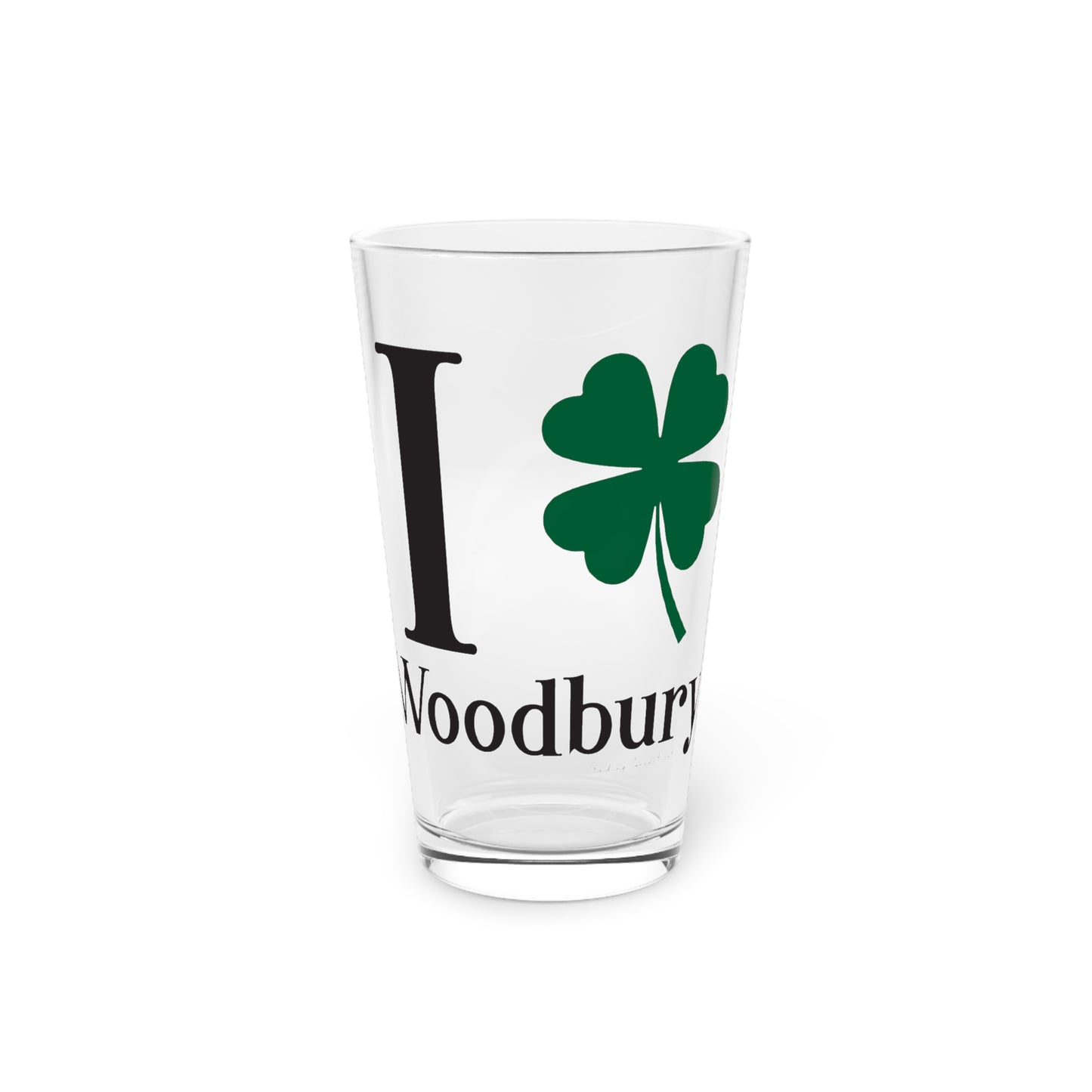 I Clover Woodbury Pint Glass, 16oz