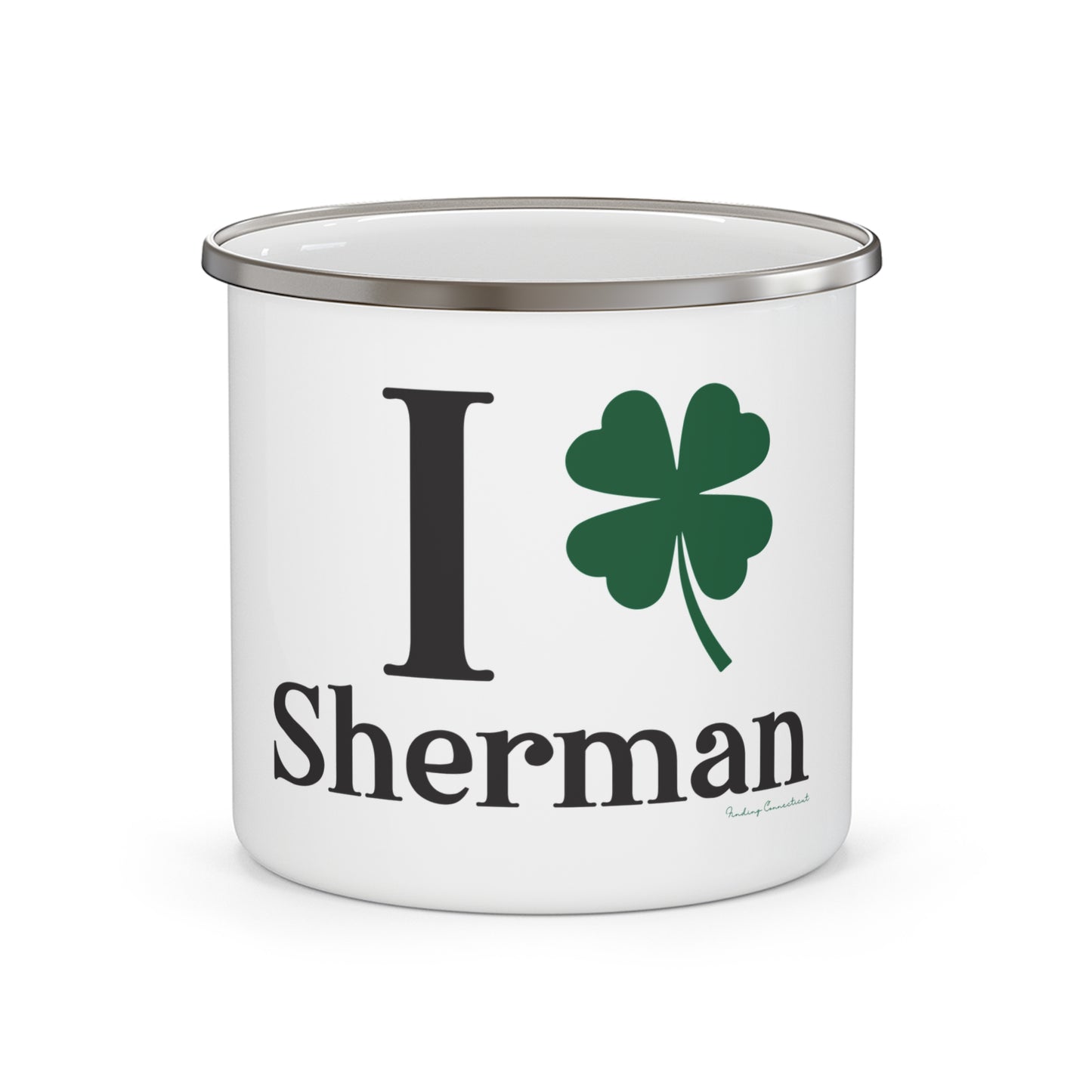 I Clover Sherman Enamel Camping Mug