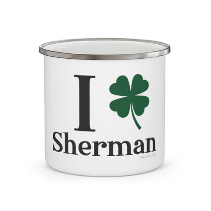 I Clover Sherman Enamel Camping Mug