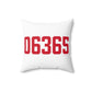 06365 Preston Connecticut Zip Code Spun Polyester Square Pillow