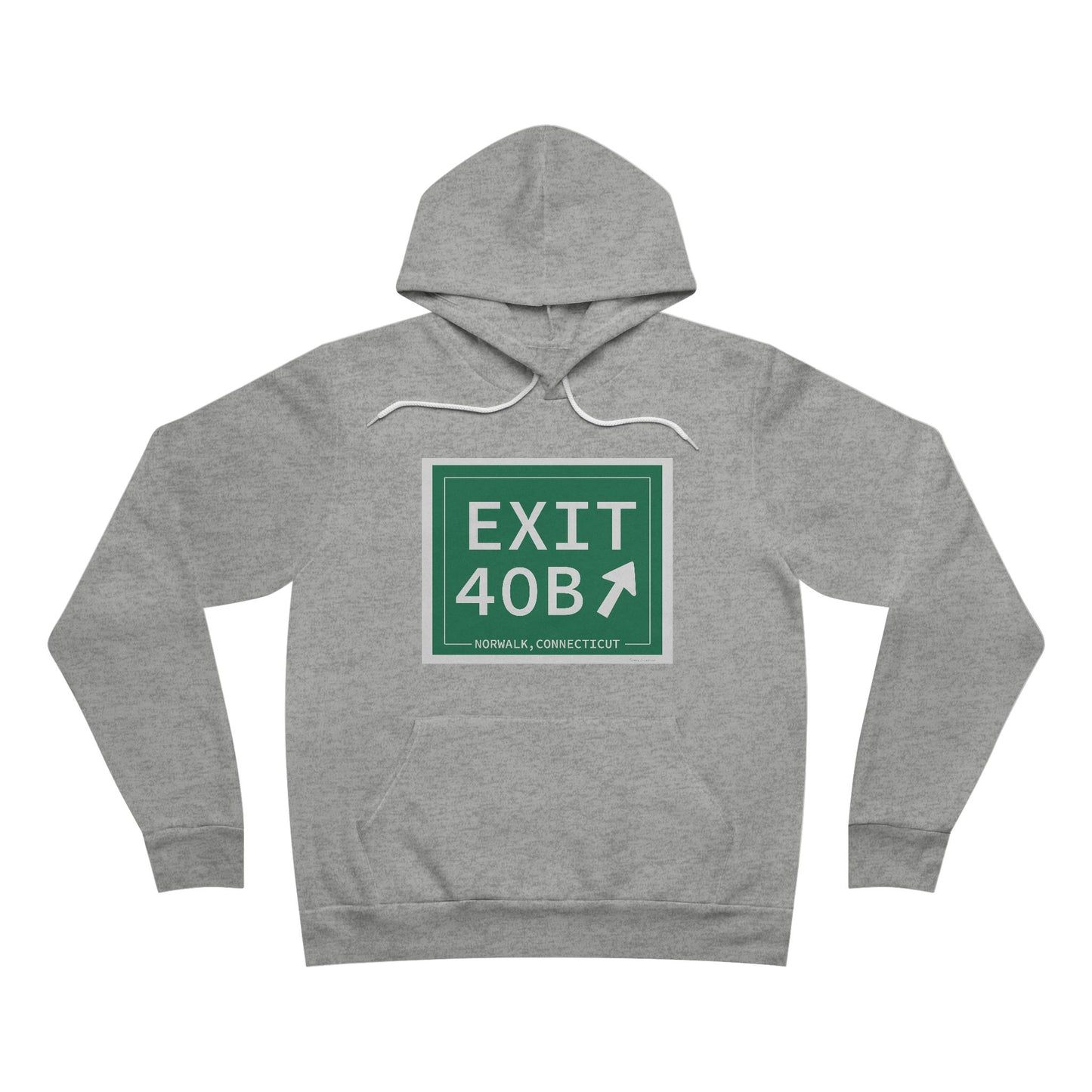 Vintage Exit 40B Merritt Parkway Sign Unisex Sponge Fleece Pullover Hoodie