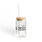 I Heart Sasco Hill. Glass Can with Straw and Lid, 16oz