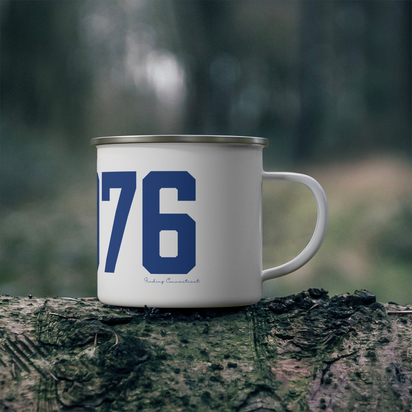 06076 Stafford Connecticut Zip Code  Enamel Camping Mug