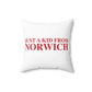 Just a kid from Norwich Spun Polyester Square Pillow