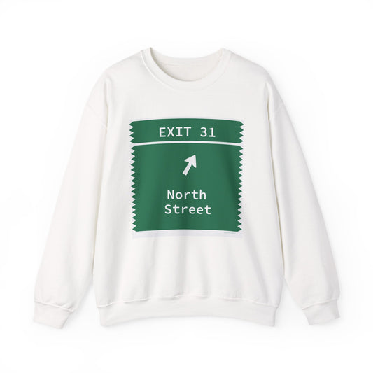 Vintage Merritt Parkway Exit 31 Sign Unisex Heavy Blend™ Crewneck Sweatshirt