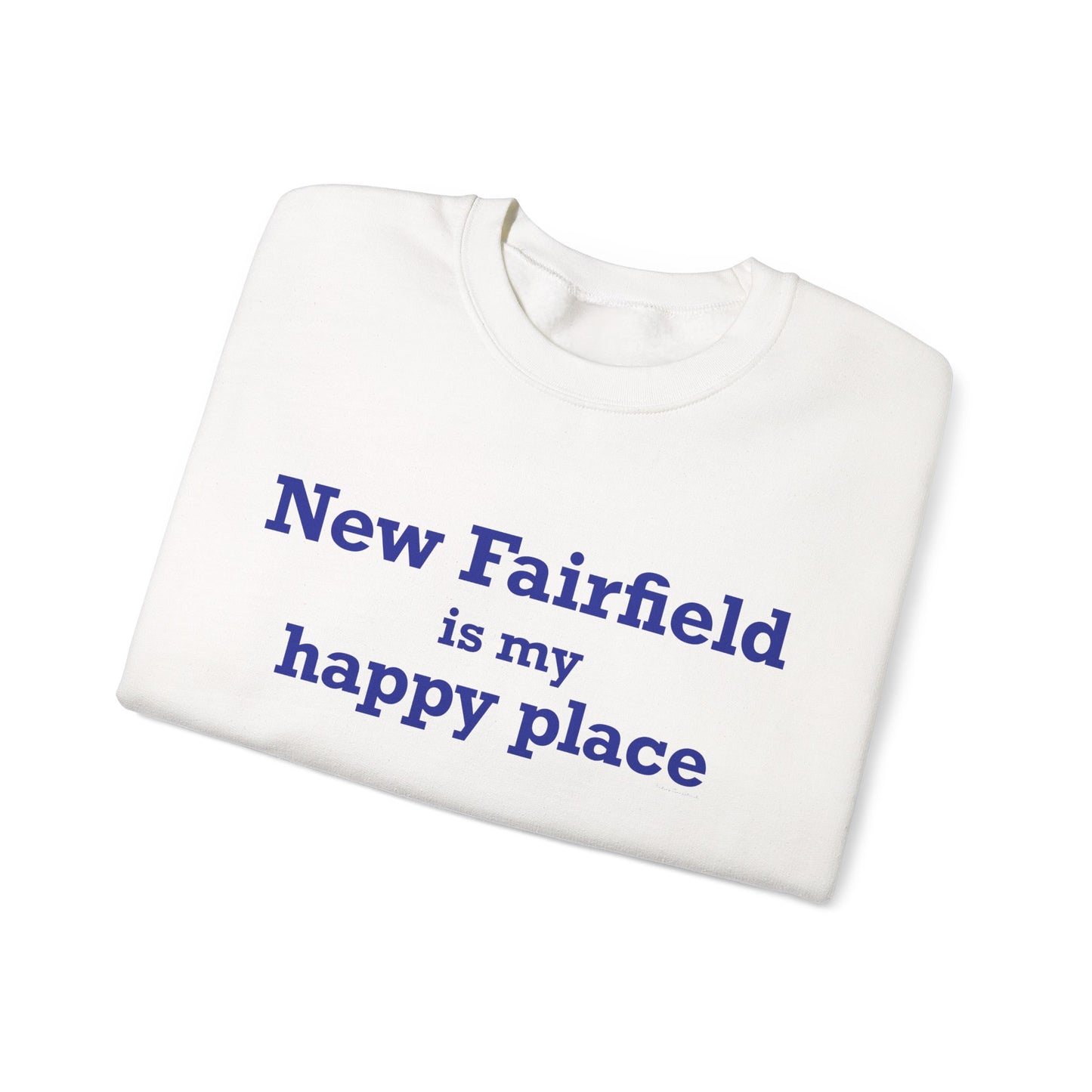 New Fairfield Is My Happy Place Unisex Heavy Blend™ Crewneck Sweatshirt