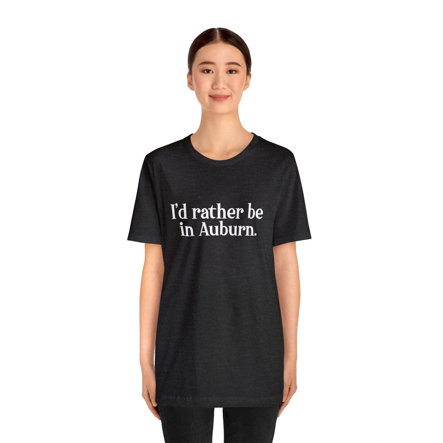 I'd rather be in Auburn Unisex Jersey Short Sleeve Tee