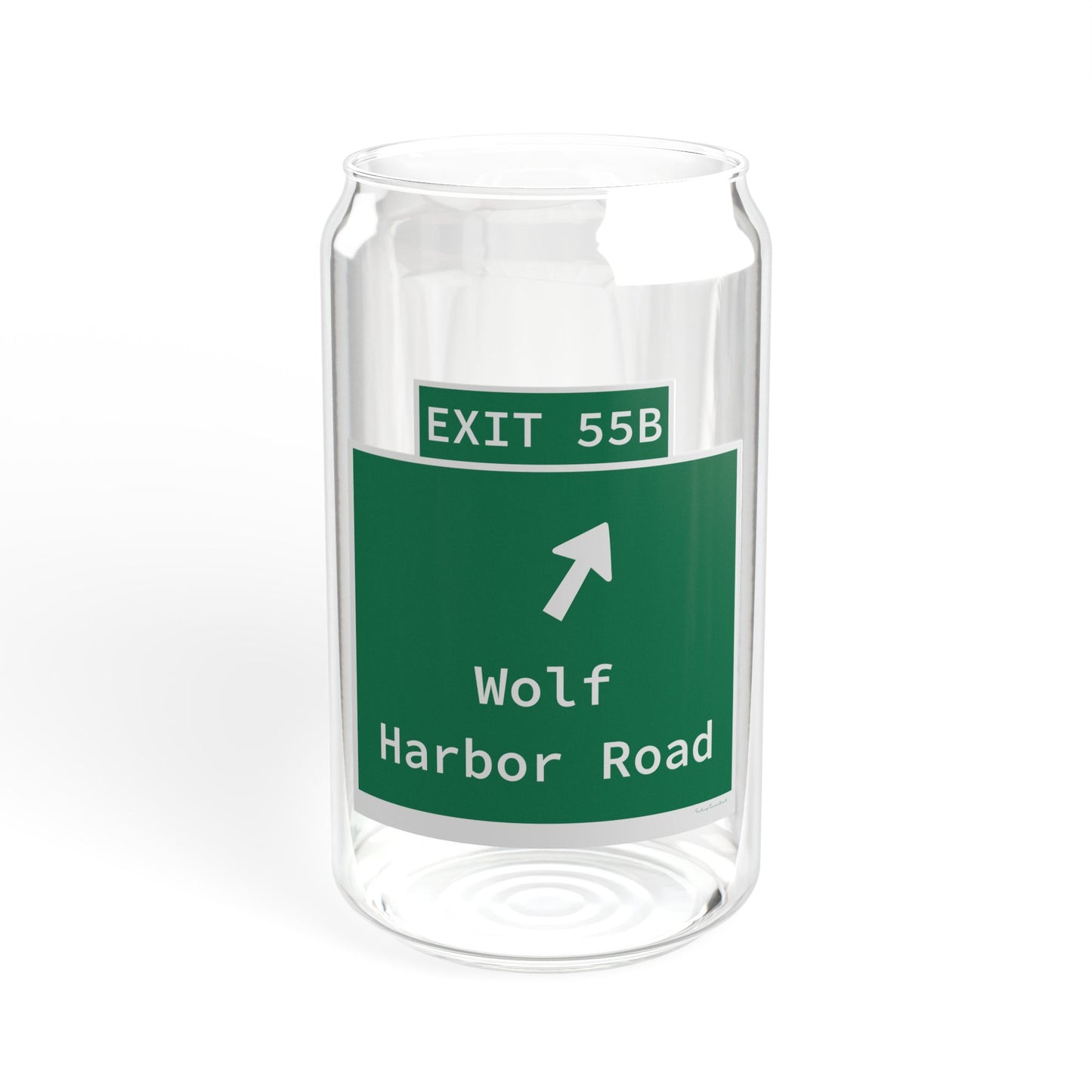 Vintage WCP Exit 55B Sign Sipper Glass, 16oz