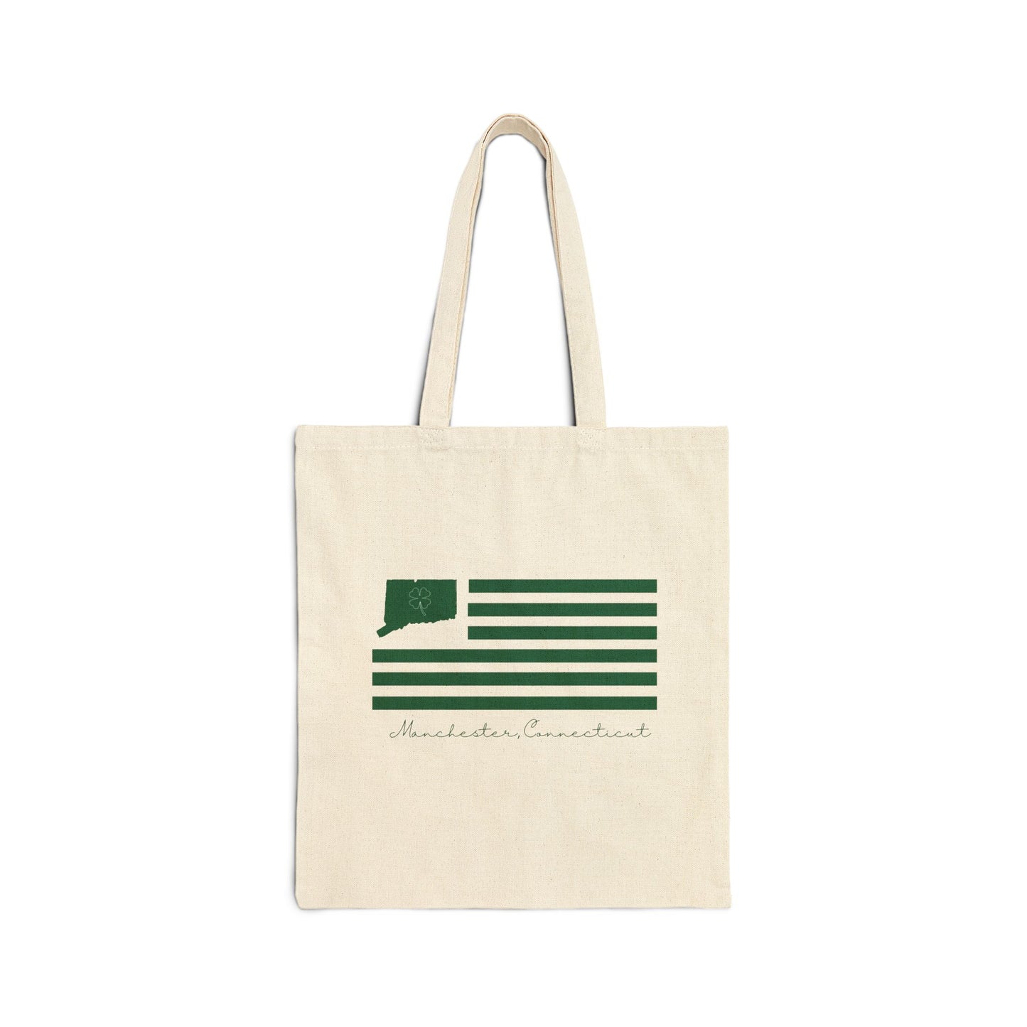 Manchester Connecticut St. Patrick’s Day Flag Cotton Canvas Tote Bag