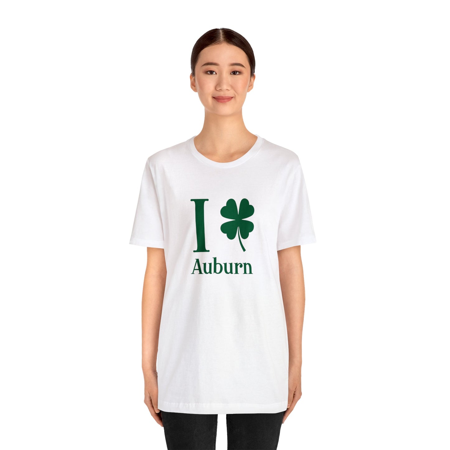 I Clover Auburn (green) Unisex Jersey Short Sleeve Tee