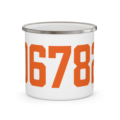 06782 Plymouth Connecticut Zip Code Enamel Camping Mug