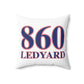 860 Ledyard Red, White & Blue Spun Polyester Square Pillow