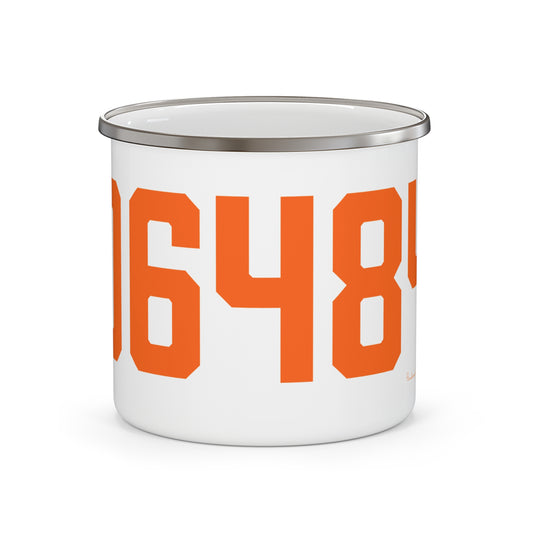 06484 Shelton Connecticut Zip Code Enamel Camping Mug