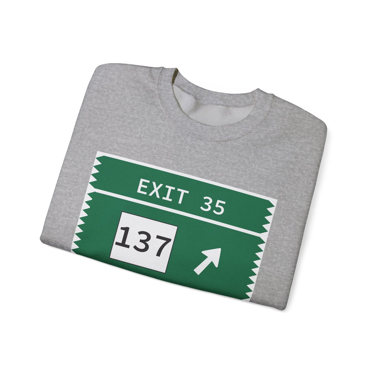 Vintage Merritt Parkway Exit 35 Sign Unisex Heavy Blend™ Crewneck Sweatshirt