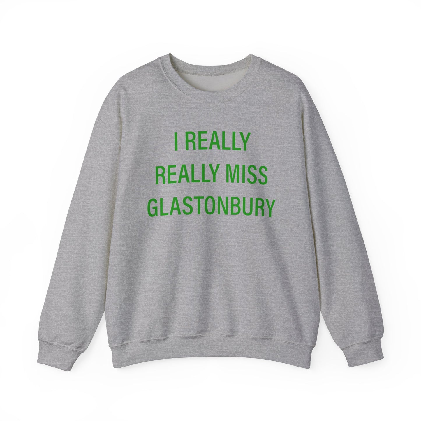 I Really Really Miss Glastonbury Unisex Heavy Blend™ Crewneck Sweatshirt