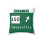 Vintage WCP Exit 65 Sign Spun Polyester Square Pillow