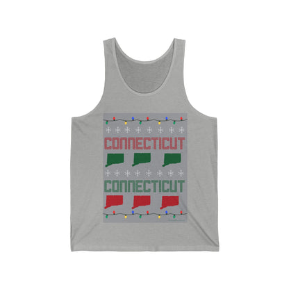 Connecticut Ugly Holiday Unisex Jersey Tank Top