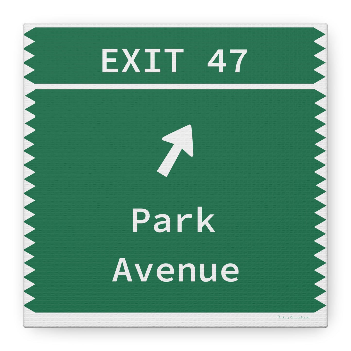Vintage Merritt Parkway Exit 47 Sign Matte Canvas, Stretched, 1.25"