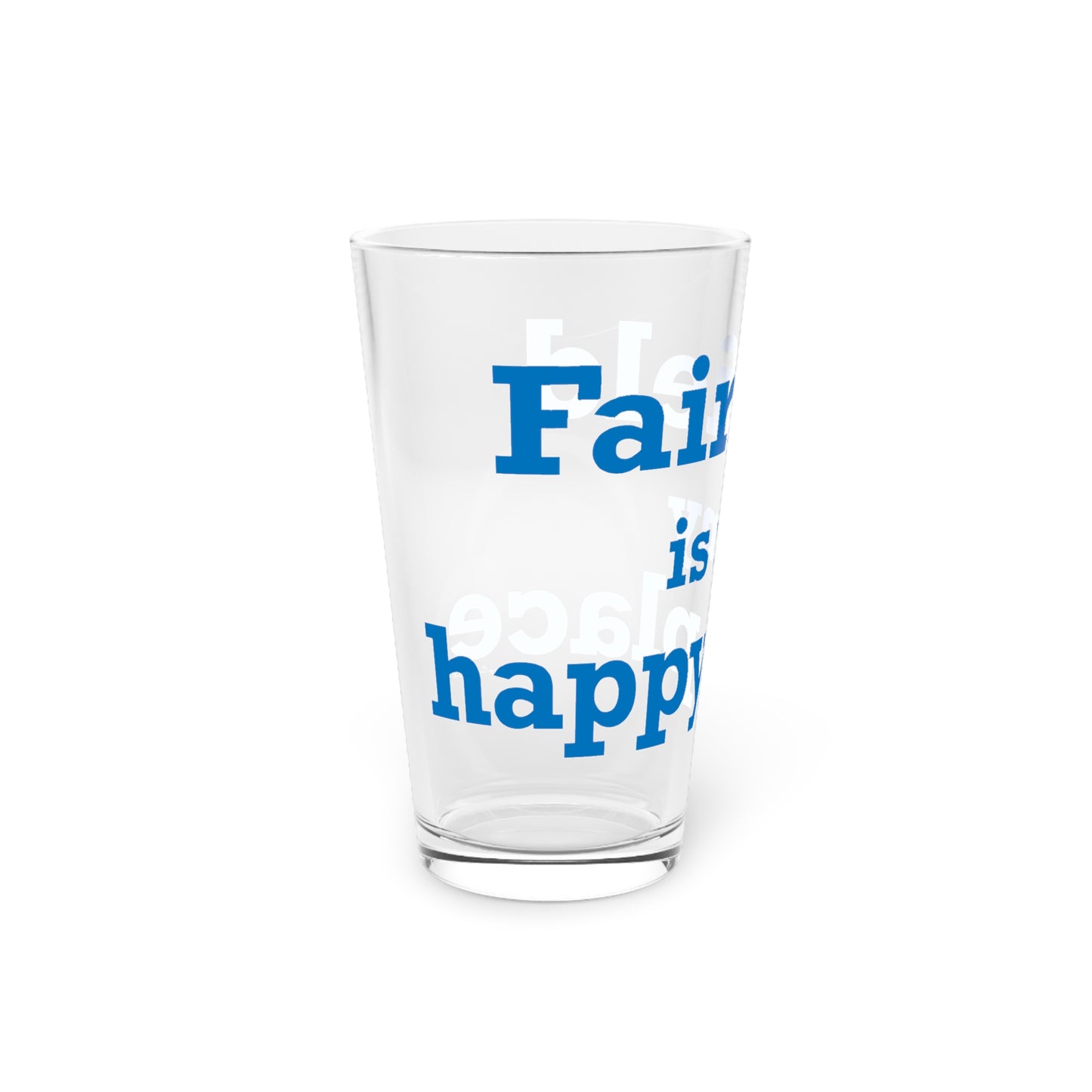 Fairfield Is My Happy Place Pint Glass, 16oz