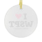 I Heart WSPT Glass Ornaments
