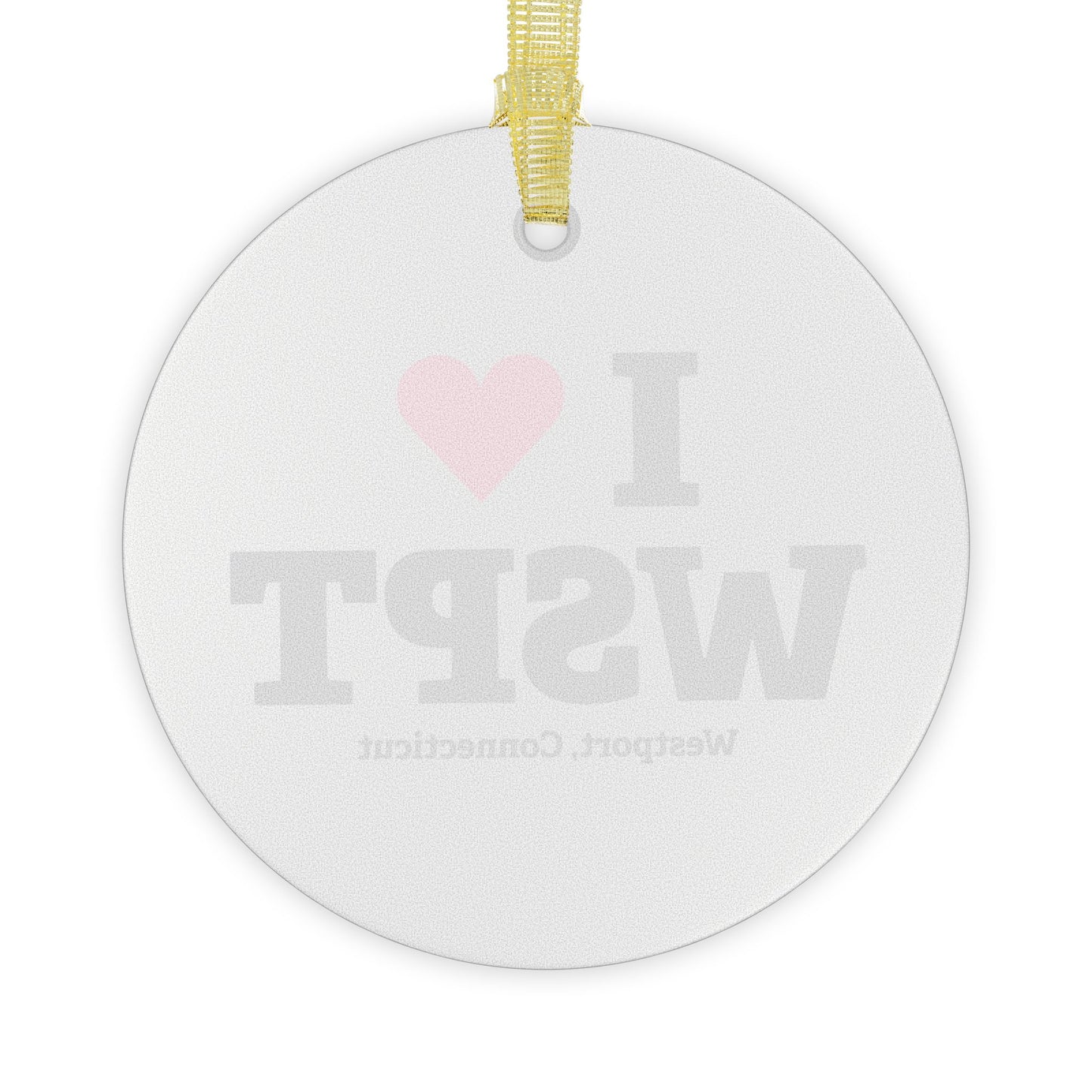I Heart WSPT Glass Ornaments