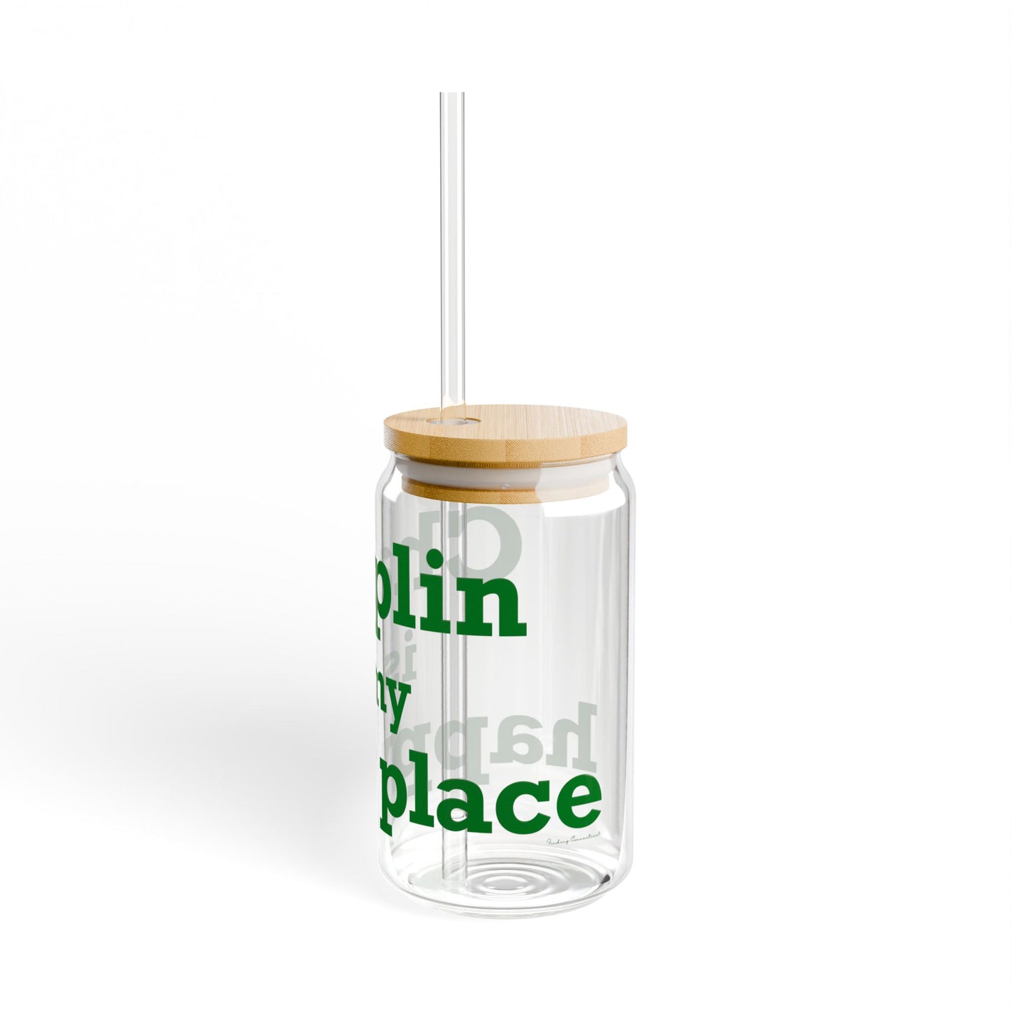 Chaplin is My Happy Place Sipper Glass, 16oz