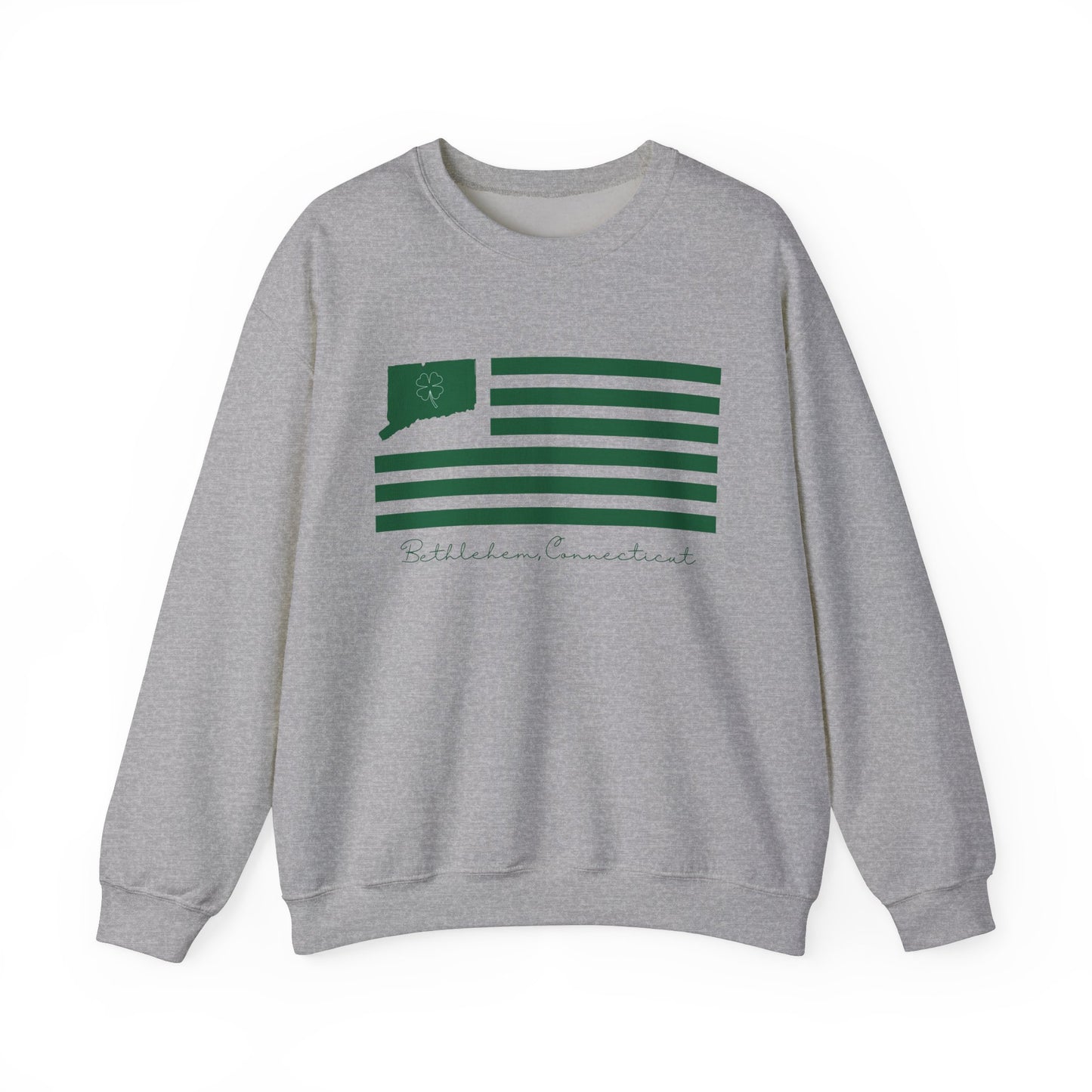 Bethlehem Connecticut St. Patrick’s Day Flag Unisex Heavy Blend™ Crewneck Sweatshirt