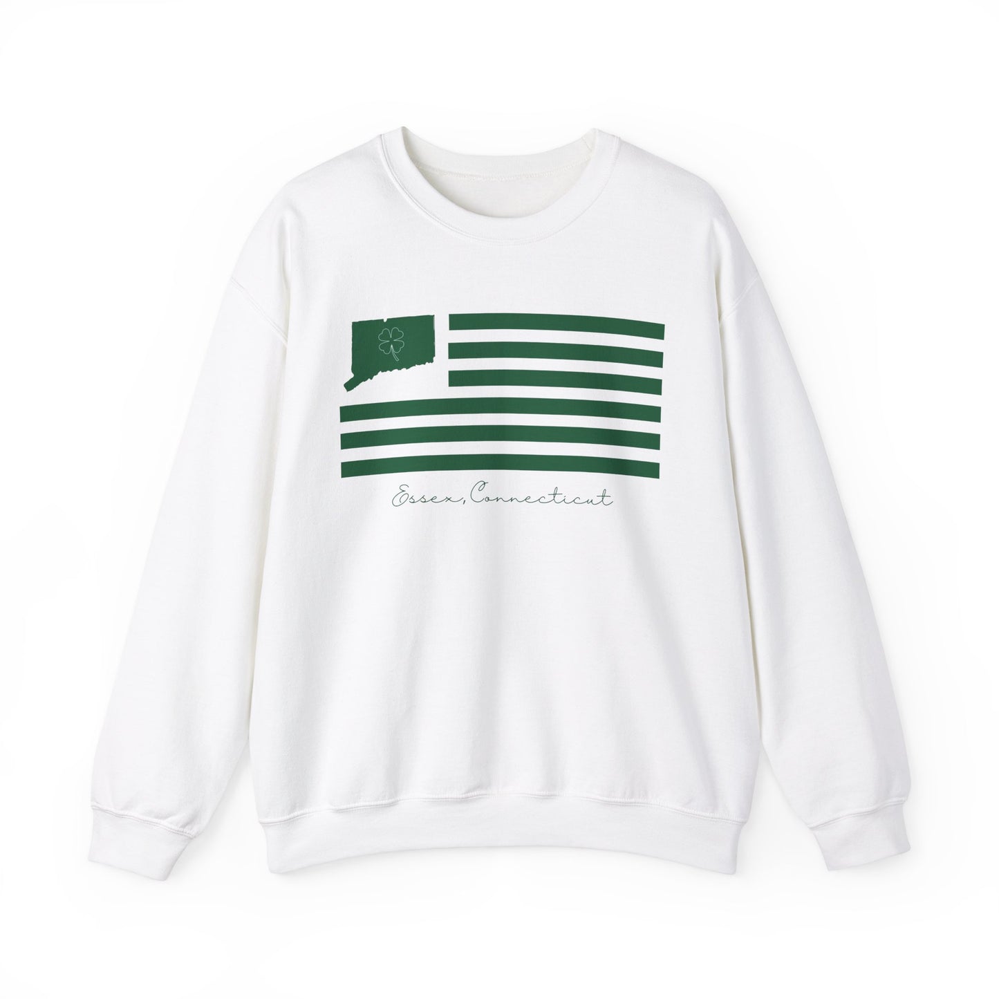 Essex Connecticut St. Patrick’s Day Flag Unisex Heavy Blend™ Crewneck Sweatshirt