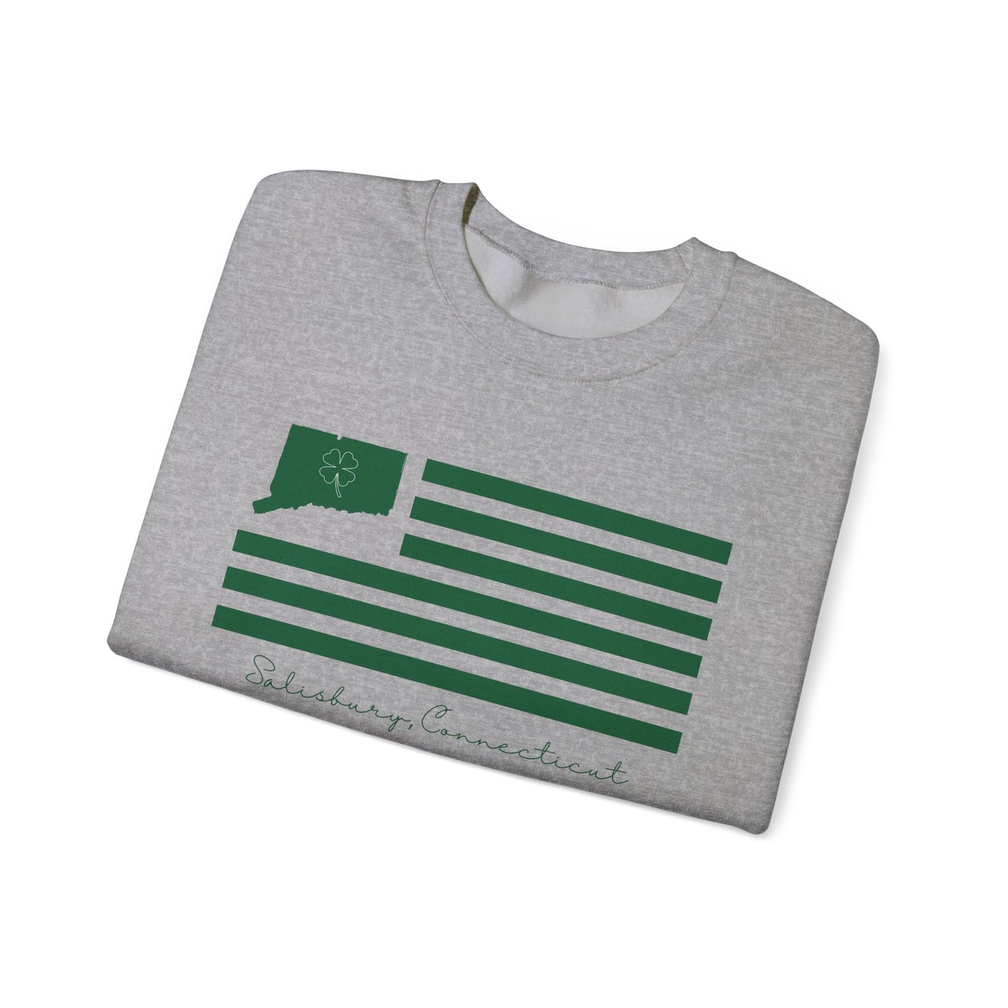 Salisbury Connecticut St. Patrick’s Day Flag Unisex Heavy Blend™ Crewneck Sweatshirt