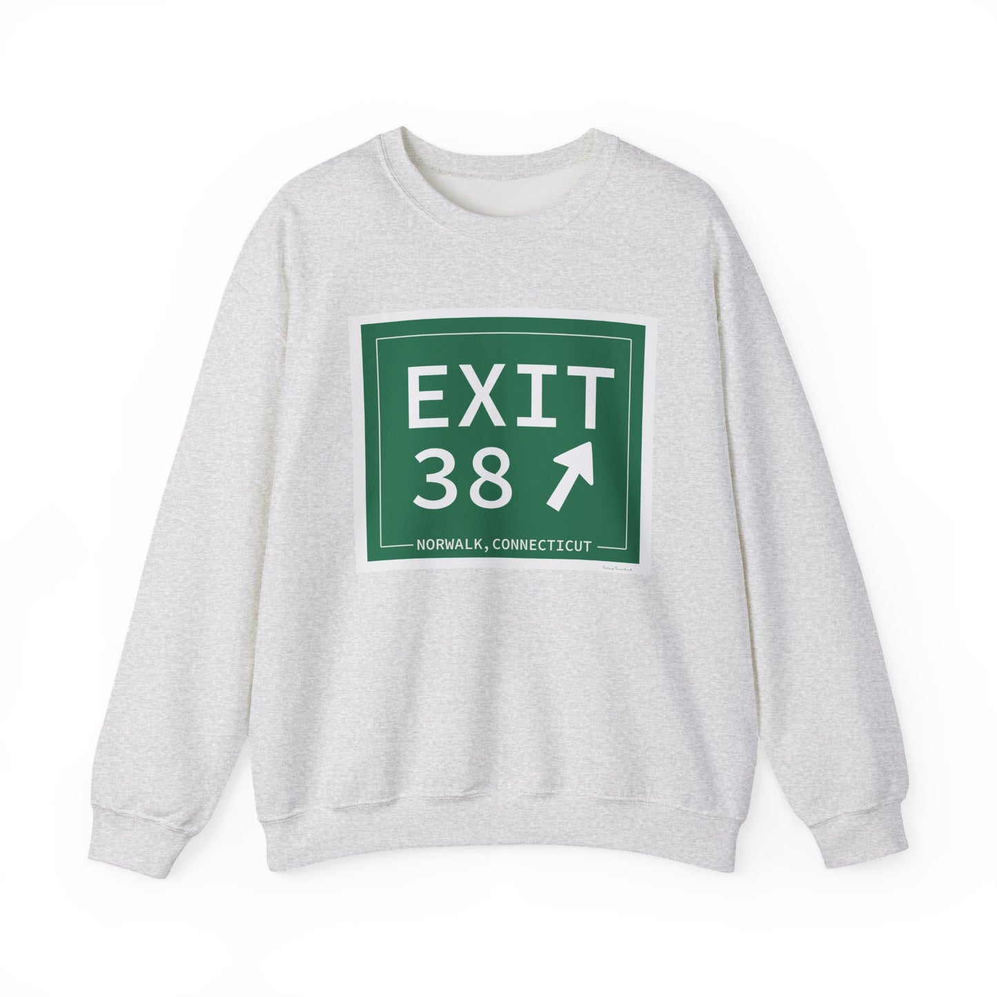 Vintage Exit 38 Merritt Parkway Sign Unisex Heavy Blend™ Crewneck Sweatshirt