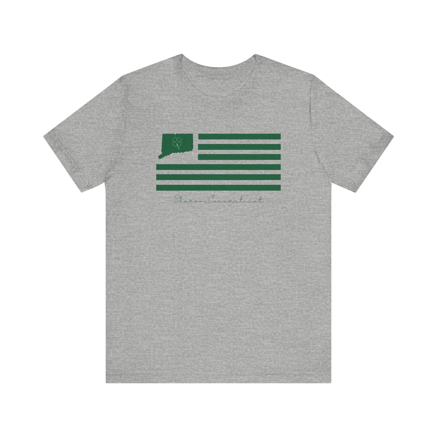 Sharon Connecticut St. Patrick’s Day Flag Unisex Jersey Short Sleeve T-Shirt