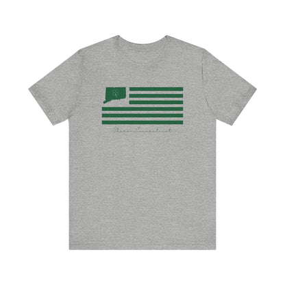 Sharon Connecticut St. Patrick’s Day Flag Unisex Jersey Short Sleeve T-Shirt