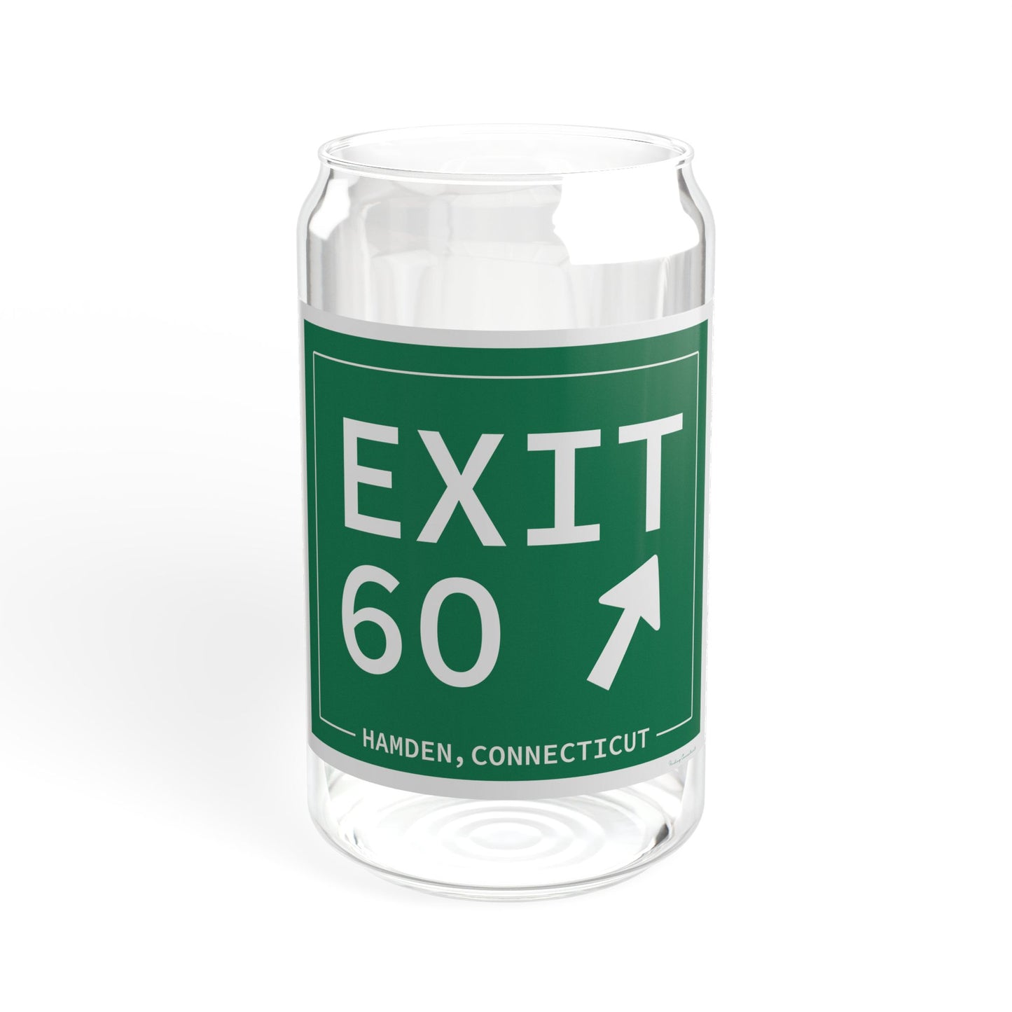 Vintage Exit 60 WCP Sign Sipper Glass, 16oz