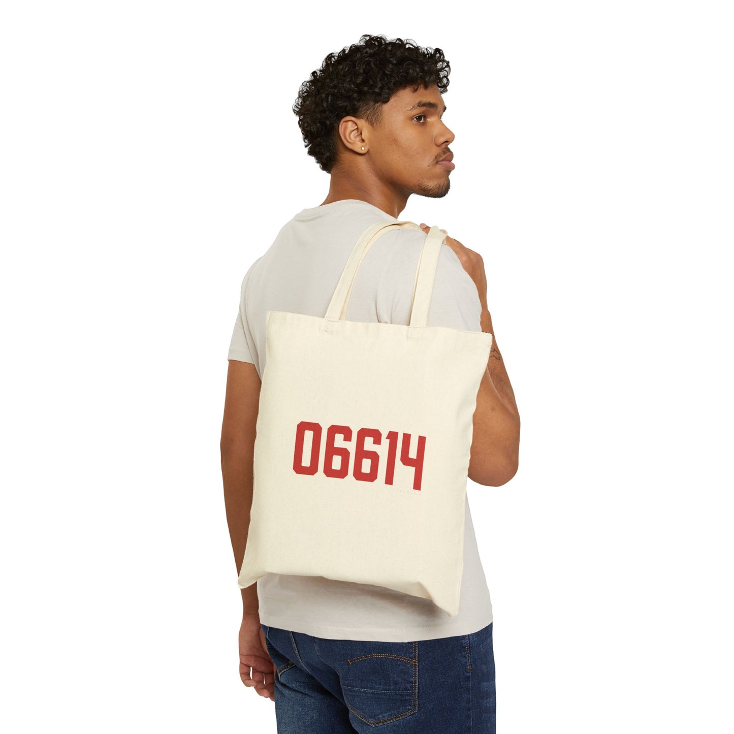 06614 - Stratford Connecticut Zip Code Cotton Canvas Tote Bag