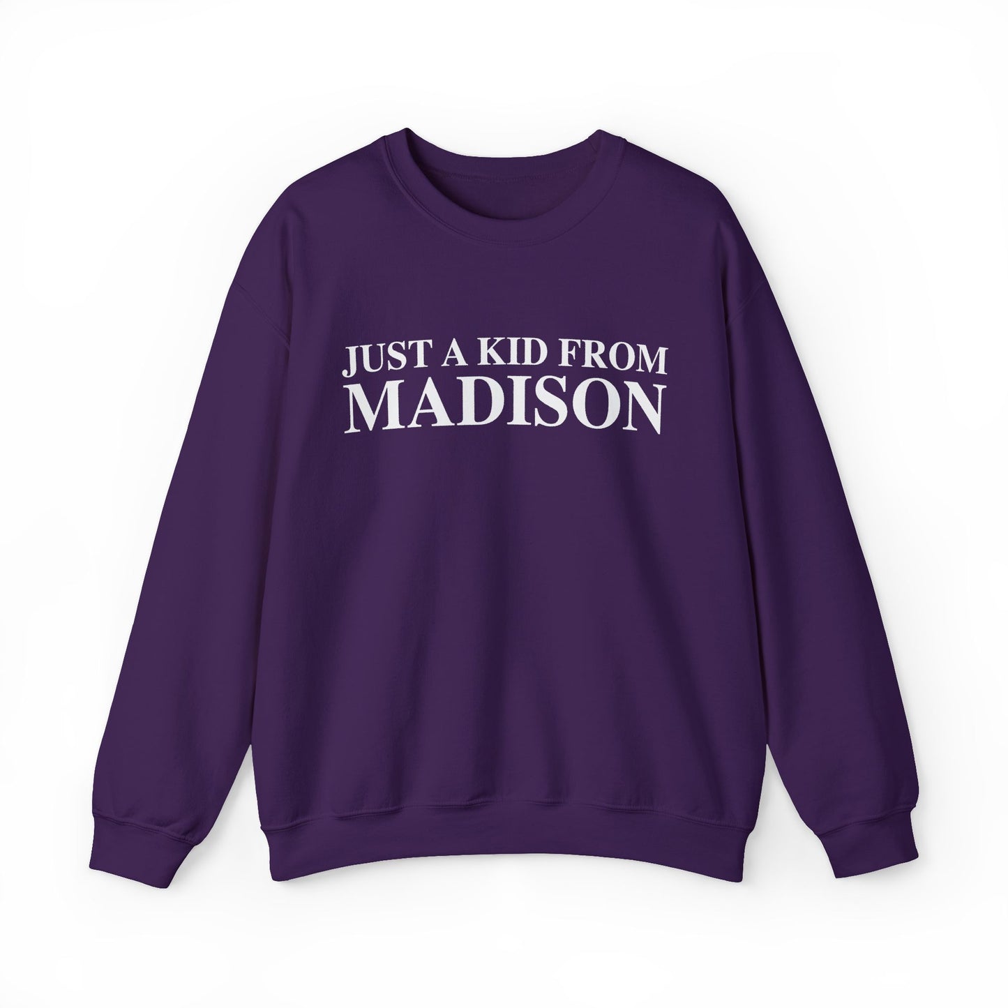 Just a kid from Madison Unisex Heavy Blend™ Crewneck Sweatshirt