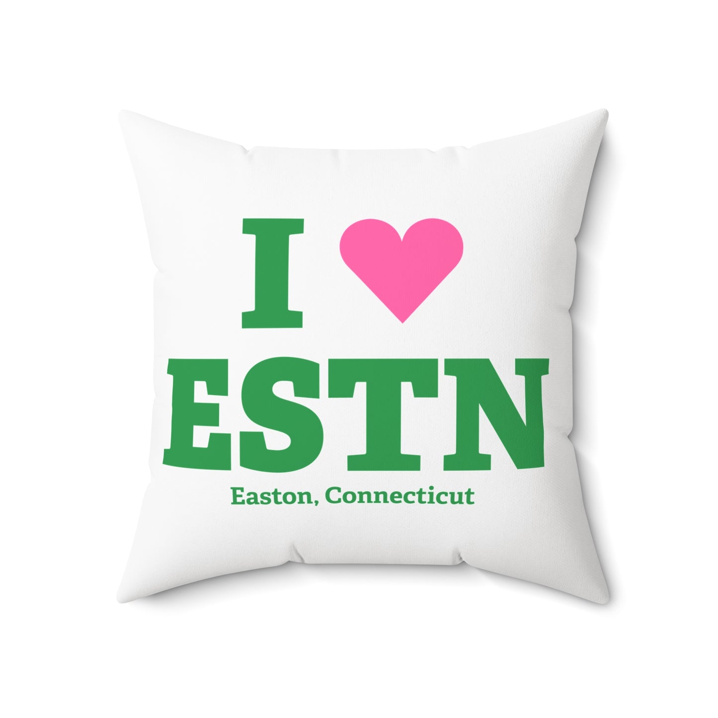 I Heart ESTN Spun Polyester Square Pillow