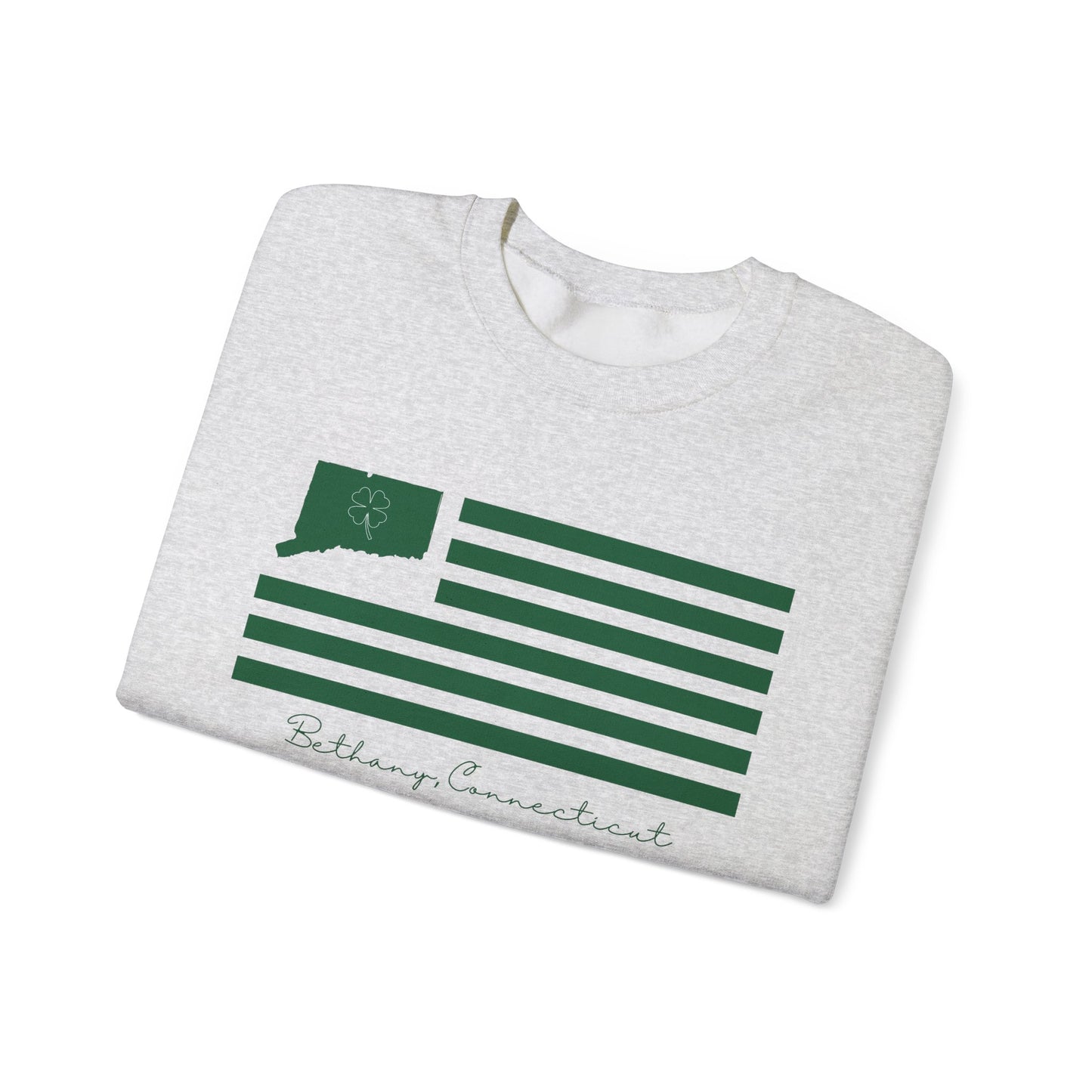 Bethany Connecticut St Patrick’s Day Flag Unisex Heavy Blend™ Crewneck Sweatshirt