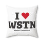 I Heart WSTN Spun Polyester Square Pillow