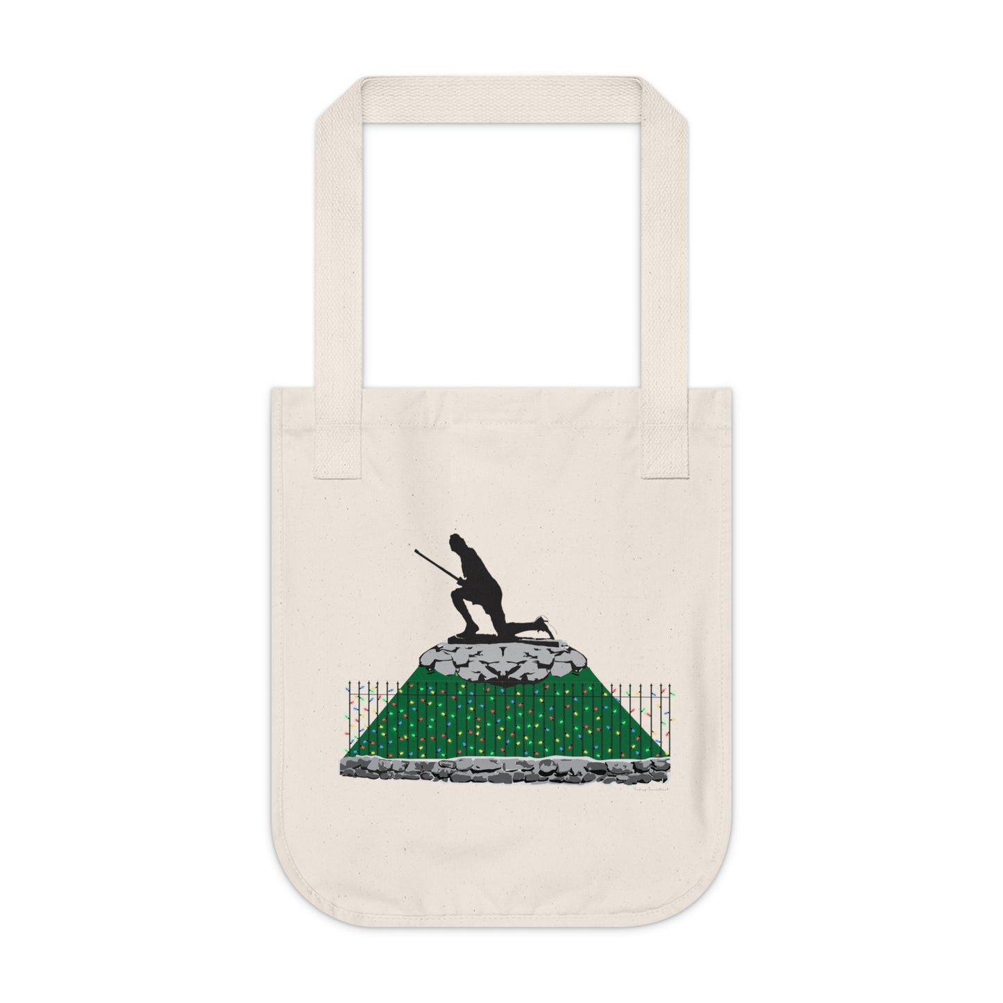 Minuteman Holiday Lights Organic Canvas Tote Bag