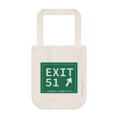 Vintage Exit 51  Merritt Parkway Sign Organic Canvas Tote Bag