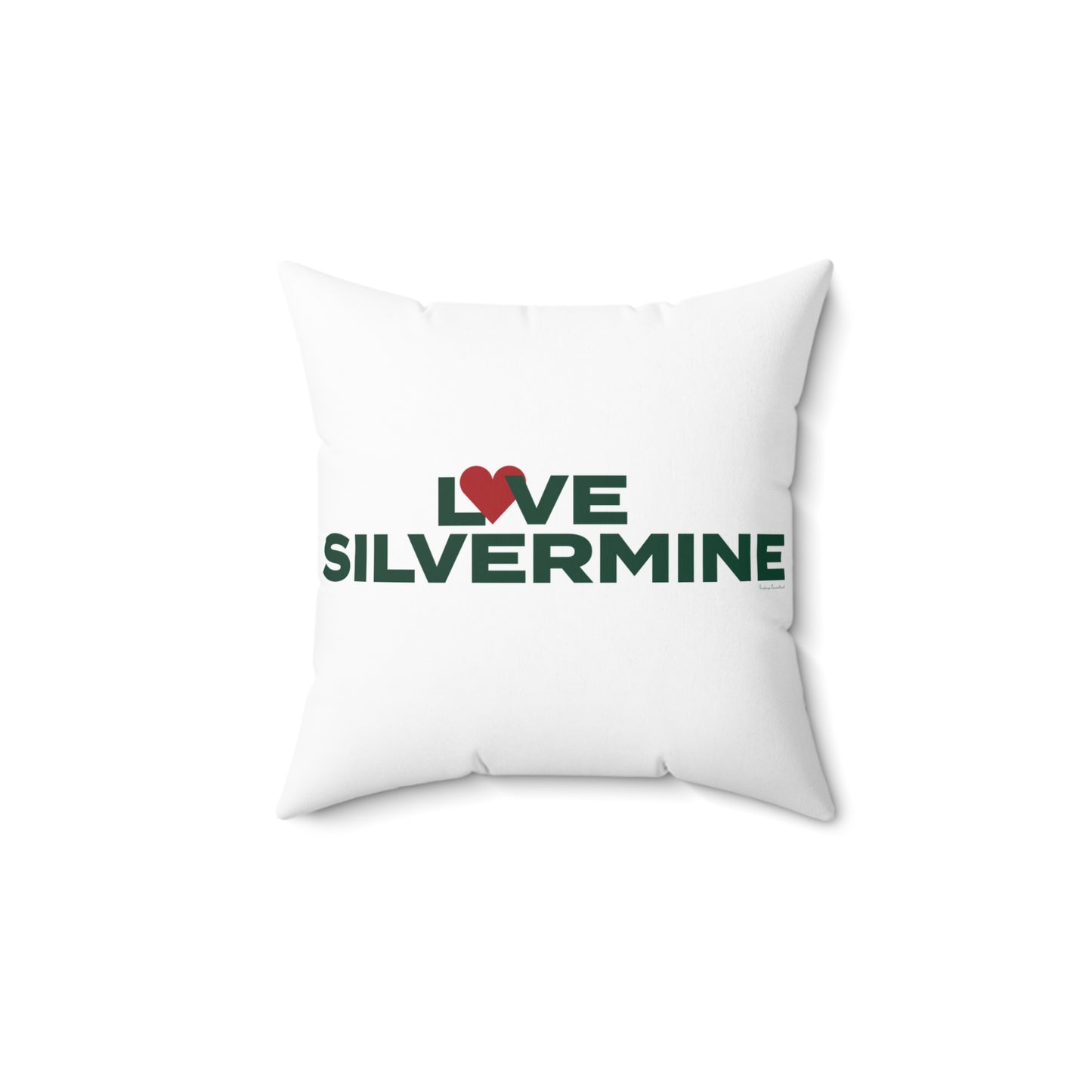 Love Silvermine Spun Polyester Square Pillow