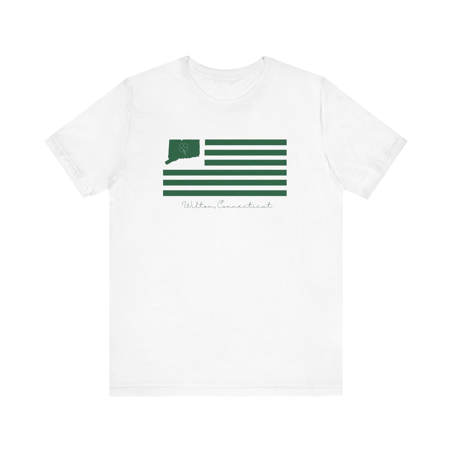 Wilton Connecticut St. Patrick's Day Flag Unisex Jersey Short Sleeve T-Shirt