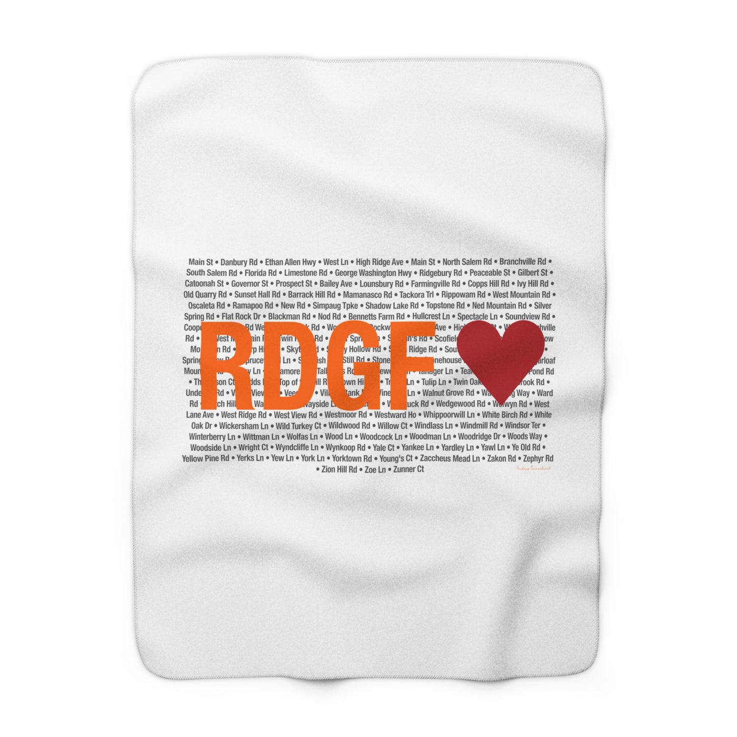 Ridgefield Love Sherpa Fleece Blanket