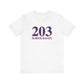 203 North Haven Red White & Blue Unisex Jersey Short Sleeve T-Shirt