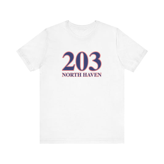 203 North Haven Red White & Blue Unisex Jersey Short Sleeve T-Shirt