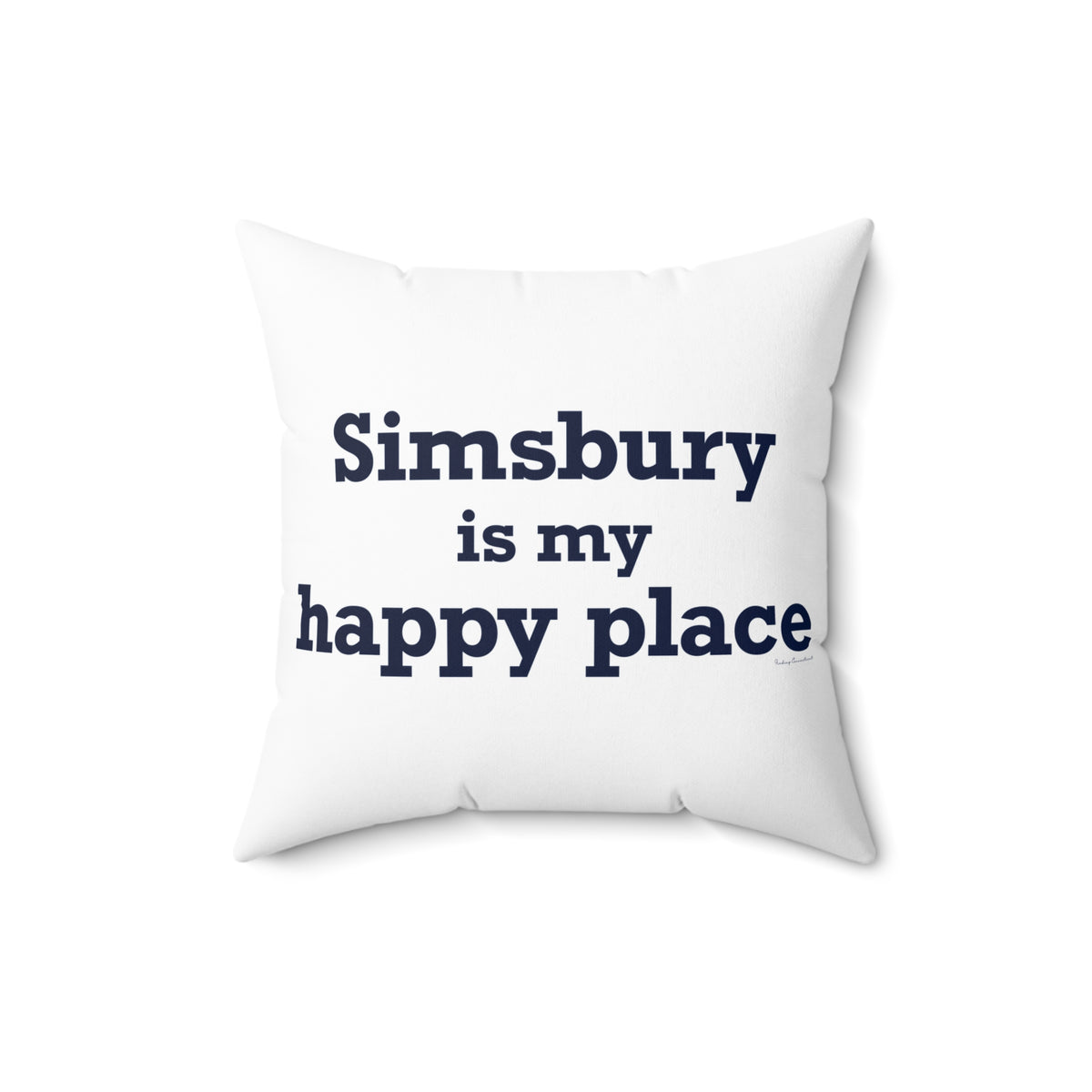 Simsbury is My Happy Place Polyester Square Pillow