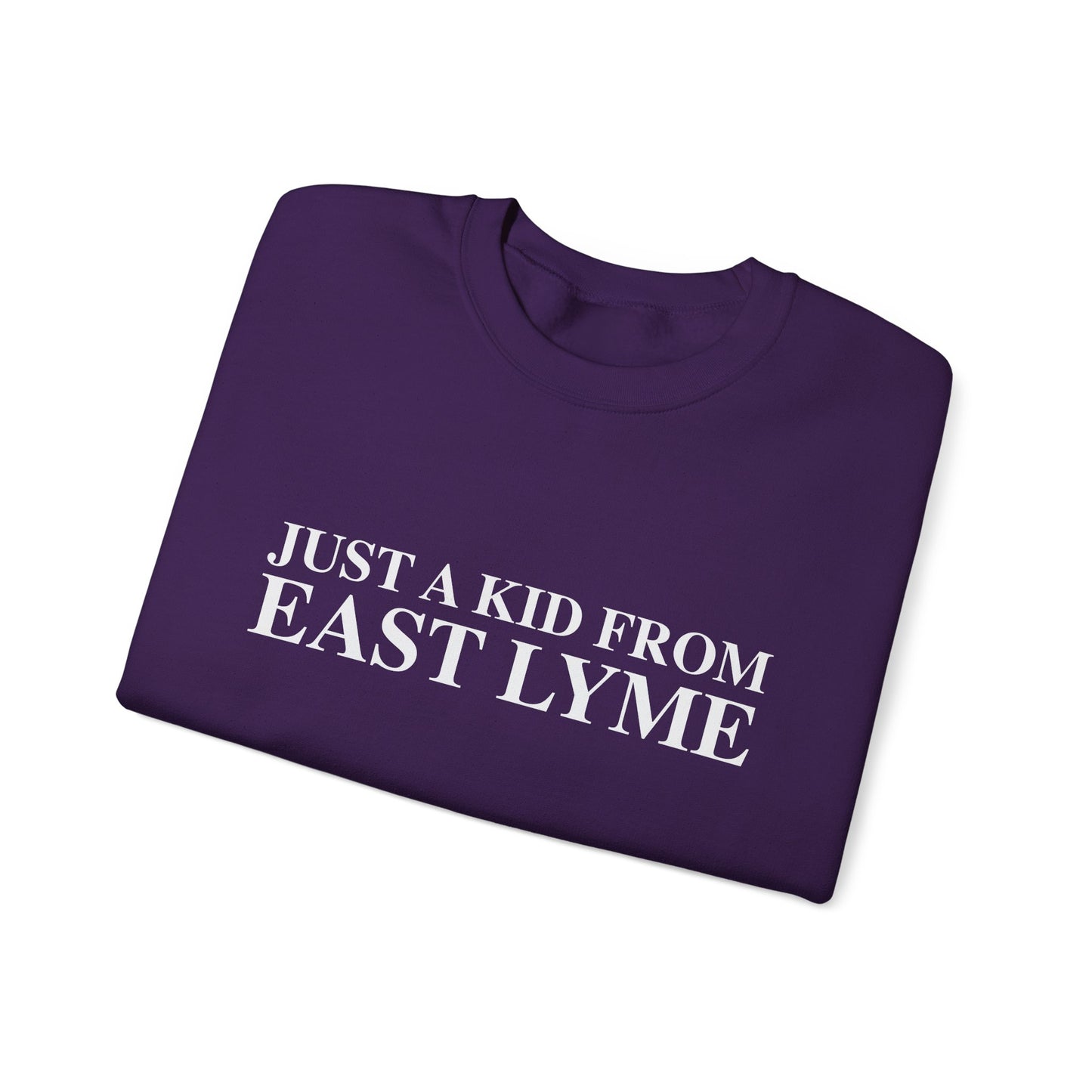 Just a kid from East Lyme Unisex Heavy Blend™ Crewneck Sweatshirt