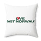 Love East Norwalk Spun Polyester Square Pillow