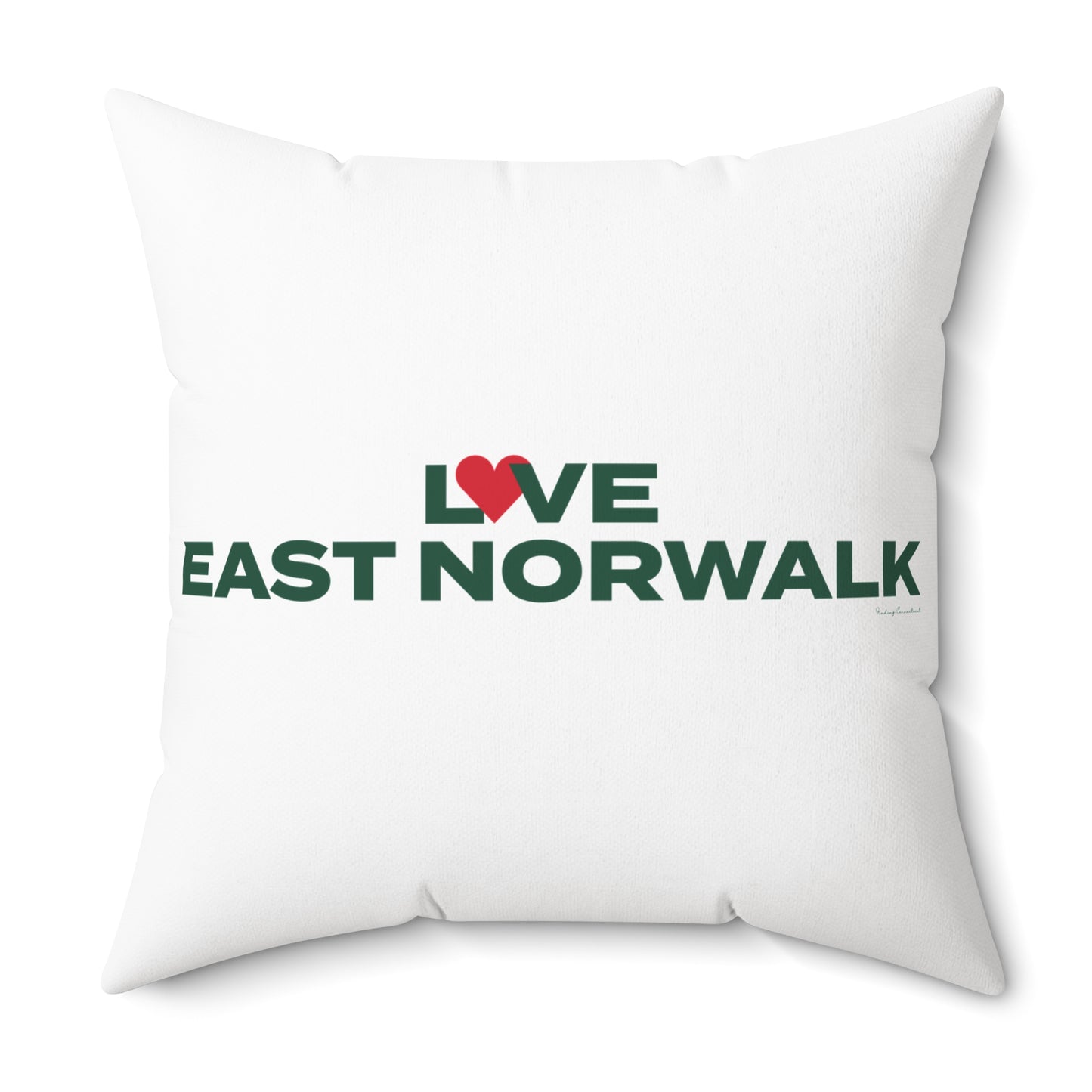 Love East Norwalk Spun Polyester Square Pillow