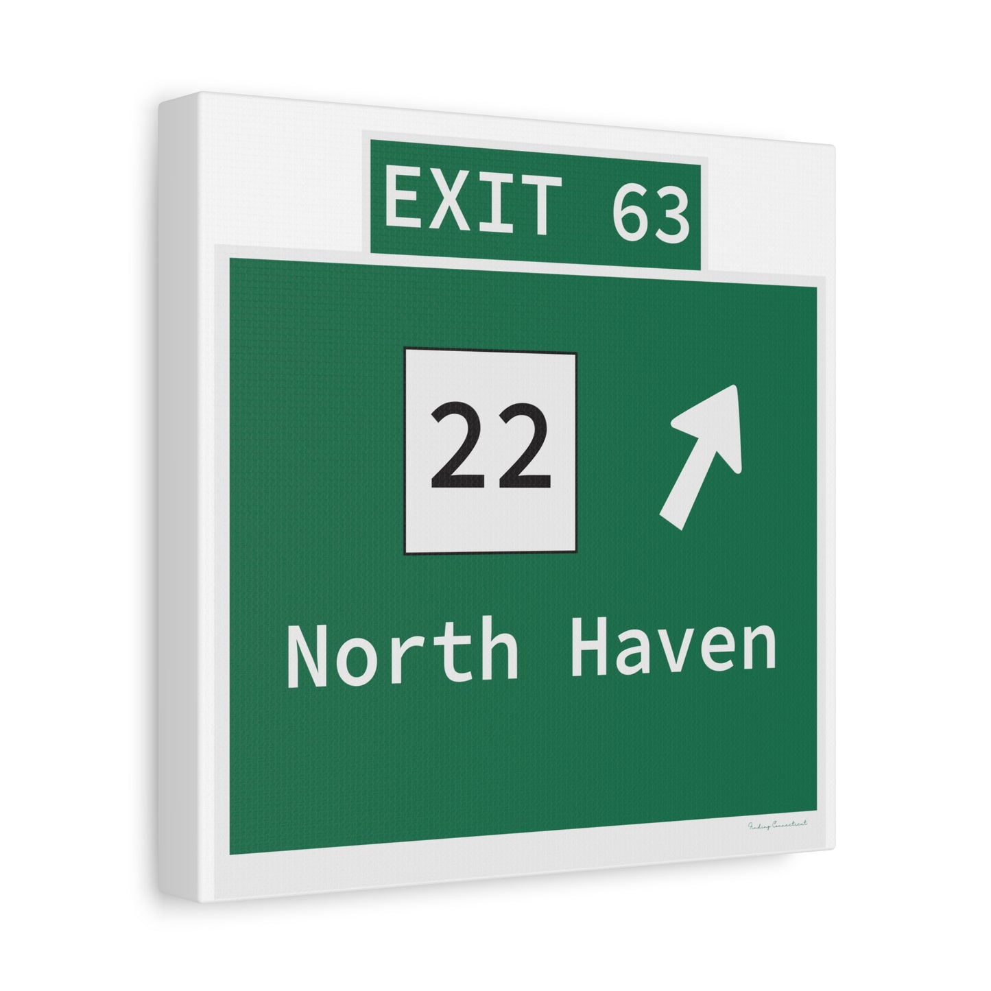 Vintage WCP Exit 63 Sign Matte Canvas, Stretched, 1.25"